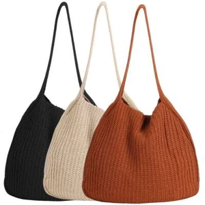 Large Capacity Crochet Bag Shopping Tote Knitting Handbags Women Shoulder Bags - Picture 1 of 15