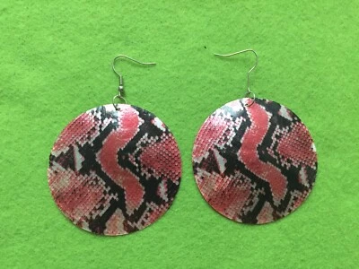 Ohrhänger Rund Perlmutt gross Mehrfarbig Durchmesser : 6,0 cm / gebraucht - Bild 1 von 3