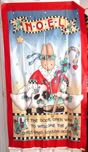 Vintage Daisy Kingdom Fabric Panel Door Quilt Noel Christmas Bunny 1990 - Picture 1 of 5