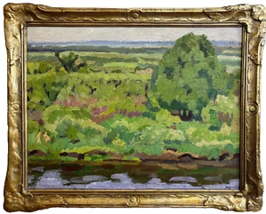 Vintage Russian Impressionist Landscape Painting Artist Yuri Petrovich Dyakov - Picture 1 of 6