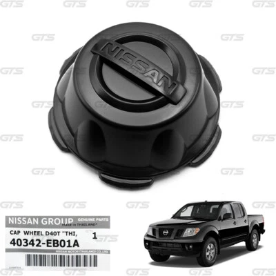 Black Wheel Center Cap Fits Nissan Frontier Navara D40 Pick Up 2006 2014 - Image 1 of 4