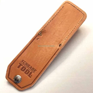 Schrade OLD INVENTORY LEATHER SHEATH ONLY Fit 4.5" Knife 2ND GRADE NO BELT LOOP - Picture 1 of 6