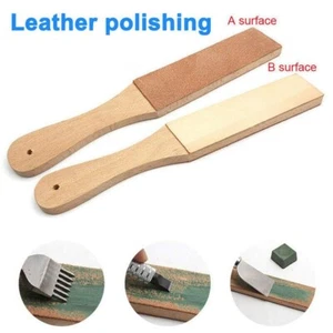 Wooden Dual Sided Leather Blade Strop Tool Supply Razor Sharpener Polishing A833 - Picture 1 of 4