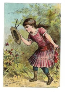 Fillette chapeau - Chromo - Trade card - Imagen 1 de 2