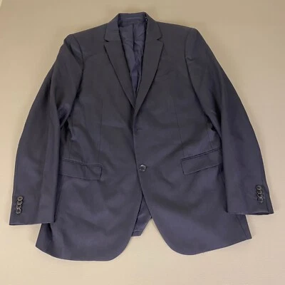 Theory Wool Blazer Sport Coat Men's Size 44L Blue Two Button Modern Fit *Flaw - Image 1 of 4
