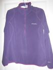 Columbia Omniheat Womens Large Fleece Jacket Half Zip Long Sleeve Purple