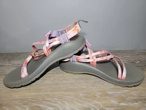 Chaco Girl Tie Dye Poppy (Purple, Orange) ZX1 EcoTread Sandal 5 Youth - Picture 1 of 6
