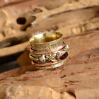 Garnet Oval Cut Gemstone 925 Sterling Silver Spinner Ring All Size Jl_1793