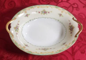 Noritake Japan Bone China M Floral Oval Servierschale mit Griffen Vintage 1930er - Bild 1 von 11