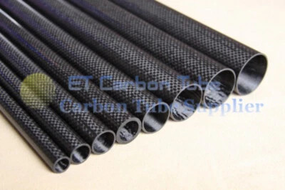 OD 20mmX ID 14mm 16 17mm 18 19mm x 500mm 3K Carbon Fiber Tube Roll Wrapped pipe - Image 1 of 4