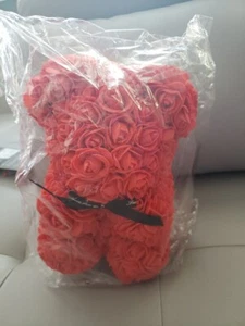 Flower Floral Foam Rose Teddy Bear Romantic Valentine's Day RED Girlfriend Wife - Picture 1 of 7