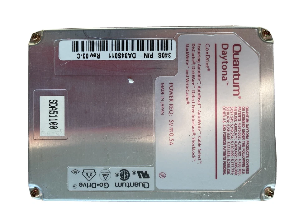 DA34S011, QUANTUM DAYTONA 340MB SCSI  - Image 1 of 2