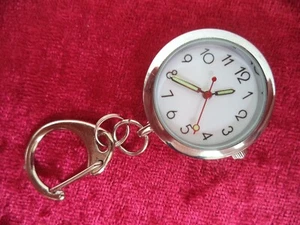 Anhängeuhr silberfarben "Schwesternuhr" NEU + OVP Karabinerclip Krankenschwester - Bild 1 von 4