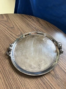 Silver plate tray with tiny apples and leaves. Webster Wilcox internatl Silver - Picture 1 of 6