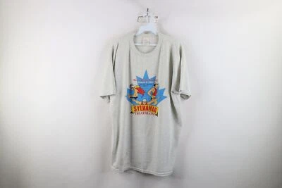 Camiseta triatlo vintage anos 90 streetwear masculina XL desgastada soletrar Sylvania - Imagem 1 de 4