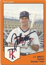Minnesota Twins J.T. BRUETT autographed 1989 ProCards Kenosha Twins
