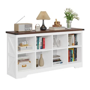 6-8 Cube Storage Horizontal Bookshelf Bookcase Shelf Organizer for Home Office - Picture 1 of 27