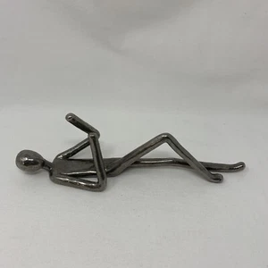 Stainless Metal 12" Human Figure Sculpture - Picture 1 of 8