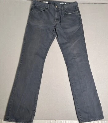 Vintage 1969 GAP Jeans Men 36 x 34 Gray Slim Straight VGC 0915 - Image 1 of 4