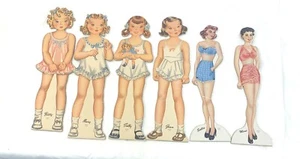 Vintage Cardboard Dolls & Clothes - Picture 1 of 9