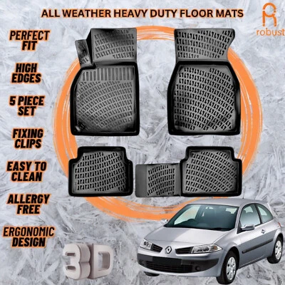 Alfombrillas moldeadas en 3D para Renault Megane 2002-2009 para todas las estaciones de alta resistencia Foto 1 de 4