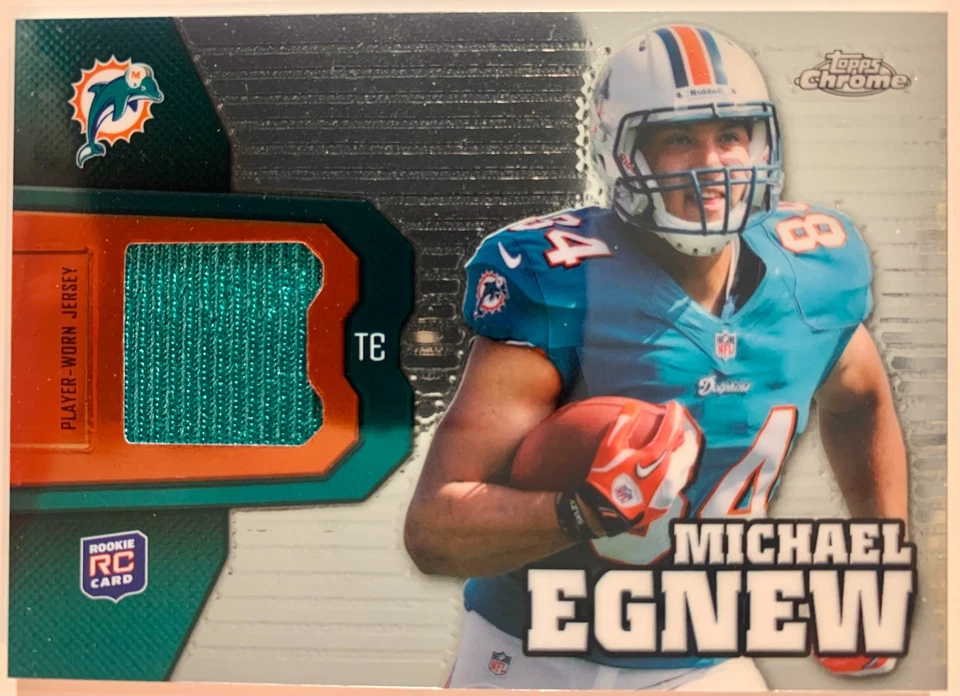 Michael Egnew 2012 Topps Chrome Rookie Jersey #RR16 Miami Dolphins - Image 1 of 1
