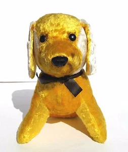 Muñeca de peluche soviética URSS Rusia años 70 cachorro amarillo - Imagen 1 de 9