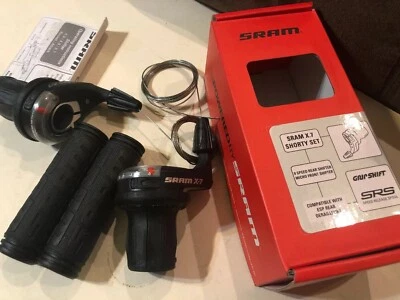 SRAM X-7  Shorty Set 9 Speed Grip Shift  Twist Shifter Set Cables - Image 1 of 4