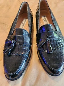 Belvedere Genuine Alligator mens dress casual shoes US 12 Black - Picture 1 of 8