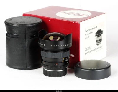Lente Leica 15 mm F3.5 Super Elmar-R Leitz Prime 11213 como nueva caja roja Foto 1 de 4