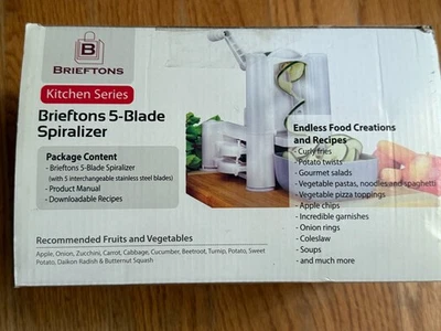 Brieftons Espiralizador de 5 Hojas BR-5B-02 Hoja de Acero Inoxidable Caja Abierta NUEVO A077 Foto 1 de 4
