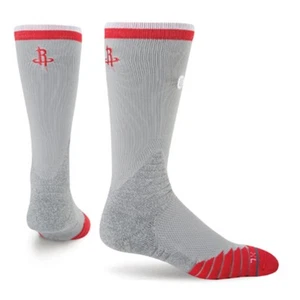 NEW! Houston Rockets NBA Stance Fusion Logo Crew Socks L Gray - Picture 1 of 8