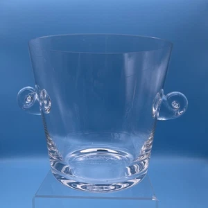 Tiffany & Co Kristallglas Eiskübel Schnörkelgriff signiert geätzt Avaya Logo - Bild 1 von 8