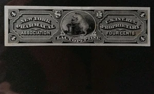 U.S.A MATCH AND MEDICINE STAMPS SCOTT #RS187P3  PROOF ON INDIA PAPER, THIN SPOT - Picture 1 of 2