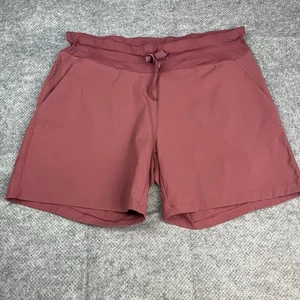Tuff Athletics Shorts Womens XL Maroon Stretch Drawstring Waist Activewear Gym - Picture 1 of 9