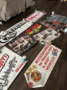 10 VINTAGE Competition CAMS PAPER WALL POSTER BANNER Lot From A Speed Shop - Picture 1 of 16