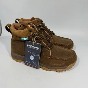 Bota de trabajo Twisted X para mujer 6,5 M silla de montar impermeable con cordones punta suave WXCW001 - Imagen 1 de 12