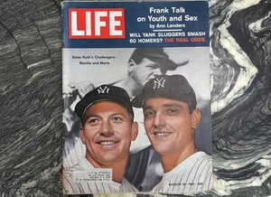 LIFE Magazine -  Mickey Mantle & Roger Maris Cover, Aug.18, 1961, Chinese Arts - Picture 1 of 10