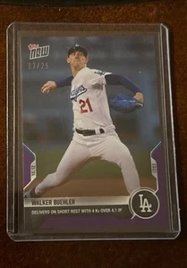 2021 Topps Now Viola /25 SSP Walker Buehler #964 Numero Alto Rara Variante - Foto 1 di 4