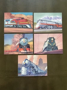 Famous Trains - Scott UX307-UX311 - Set of 5 New Postcards - Picture 1 of 2