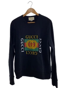 GUCCI sweatshirt M cotton Black print Used - Picture 1 of 6