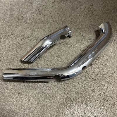 Escudos térmicos de escape doble cabezal de pala Harley-Davidson FLH usados 65567-70/65561-70 Foto 1 de 4