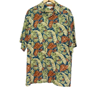 Camisa Hawaiana Pierre Cardin Abotonada Para Hombres Talla L Tropical Suave Informal Resort - Imagen 1 de 9