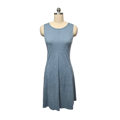 Vestido Smartwool Mujer Pequeño Azul Merino Sport 150 Cáñamo Tanque Sin Mangas Bolsillos Foto 1 de 4
