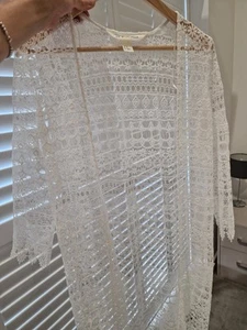 H&M Coachella Kaftan White Size XS 2016 Collection Summer Beach Ibiza Marbella - Picture 1 of 6