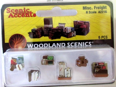 Woodland Scenics New 2024 N Scale Crates & Miscellaneous Freight A2216 - Image 1 of 2