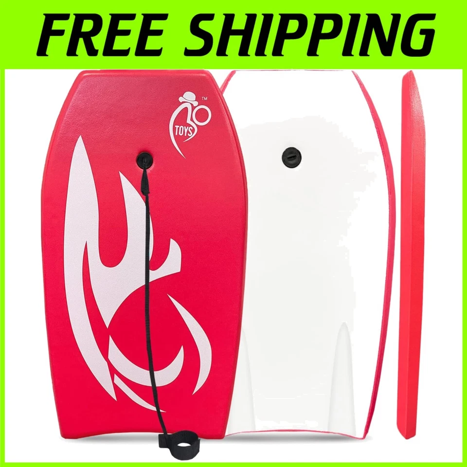 Bo-Toys Body Board 33 Inches Red Lightweight With EPS Core