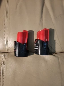 (2) Used Genuine Milwaukee M12 1.5 And 2.0 AH Batteries Tested - Picture 1 of 6