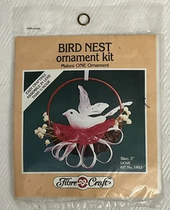 Fibre Craft 3" Taube Vogelnest Ornament Kit #1483 Weihnachten Urlaub versiegelt - Bild 1 von 3
