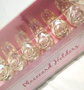Cinderella Slipper Table Place Card Holders Set of 12 Princess Wedding Rose Toe - Picture 1 of 10
